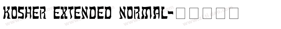 Kosher Extended Normal字体转换